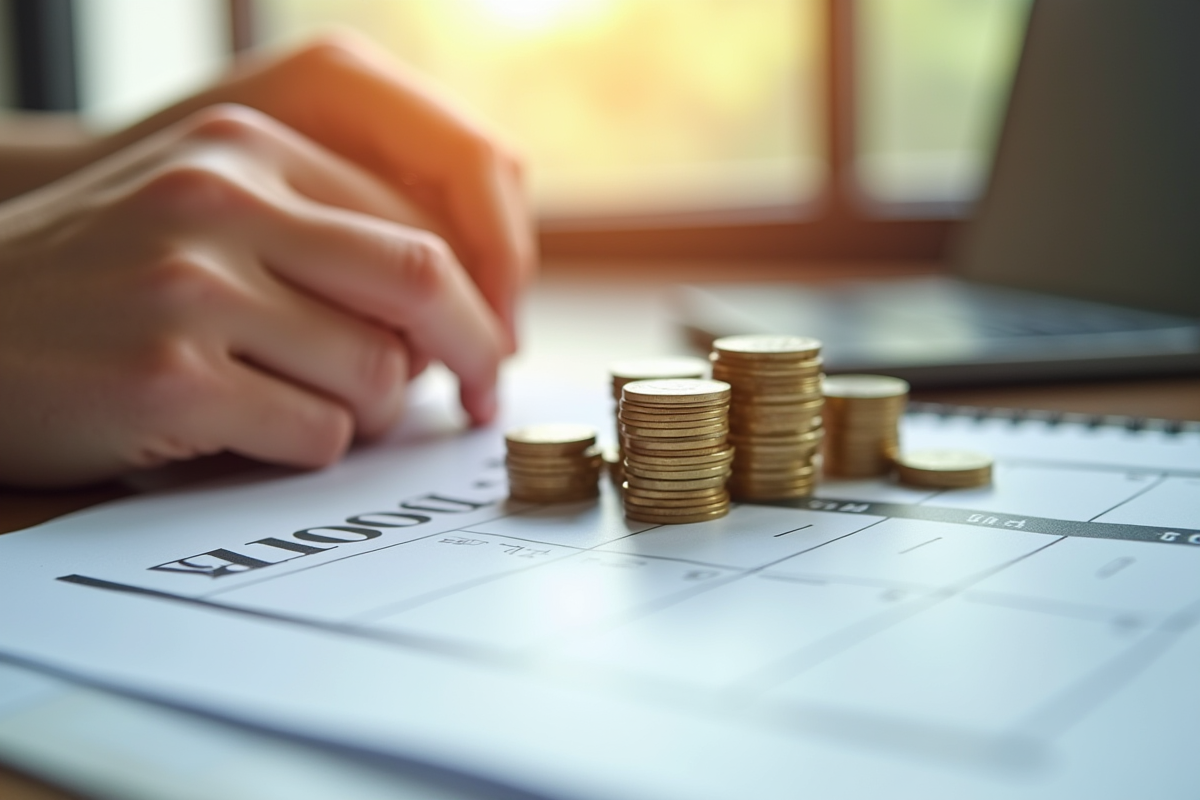 Mains tenant des pièces de monnaie près d