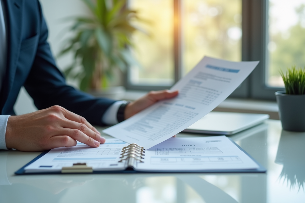 Personne élégante compare documents financiers compte titres et PEA
