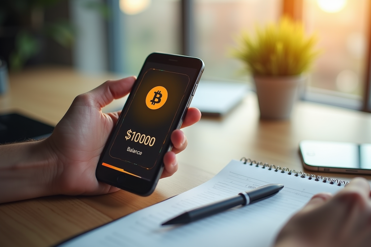 Application de portefeuille numérique avec solde Bitcoin élevé