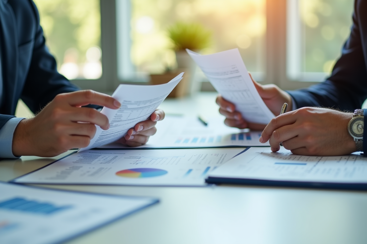 Réunion entre propriétaire et conseiller fiscal